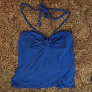 Royal Blue Halter Top.